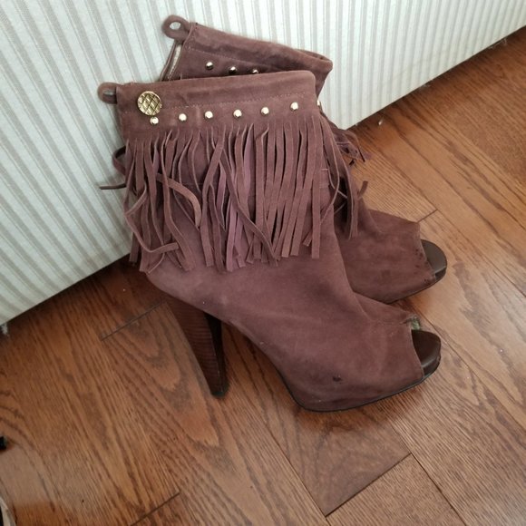 BEBE Brown Suede boots size 7 - Picture 4 of 4